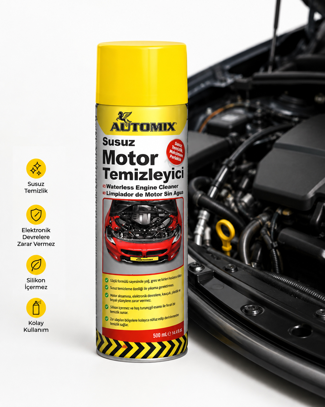 AUTOMİX Susuz Motor Temizleyici 500 ML - Motor Temizleyici