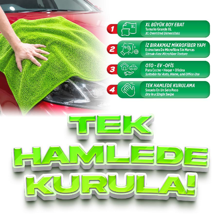Automix 5'li Profesyonel Araba Yıkama Paketi / Havlu + Şampuan + Eldiven + Sünger + Cam Suyu - Sıvılar & Spreyler