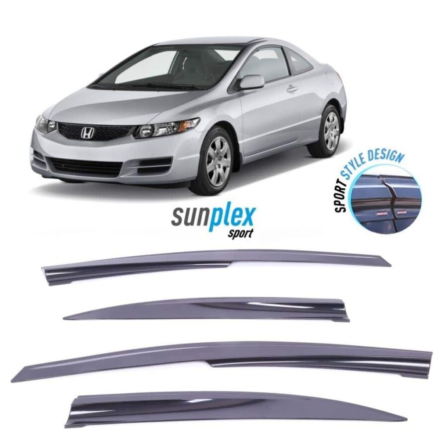 Honda Civic (2007-2012) Cam Rüzgarlığı – 4lü / Sunplex Cam Rüzgarlığı budaolsun.com