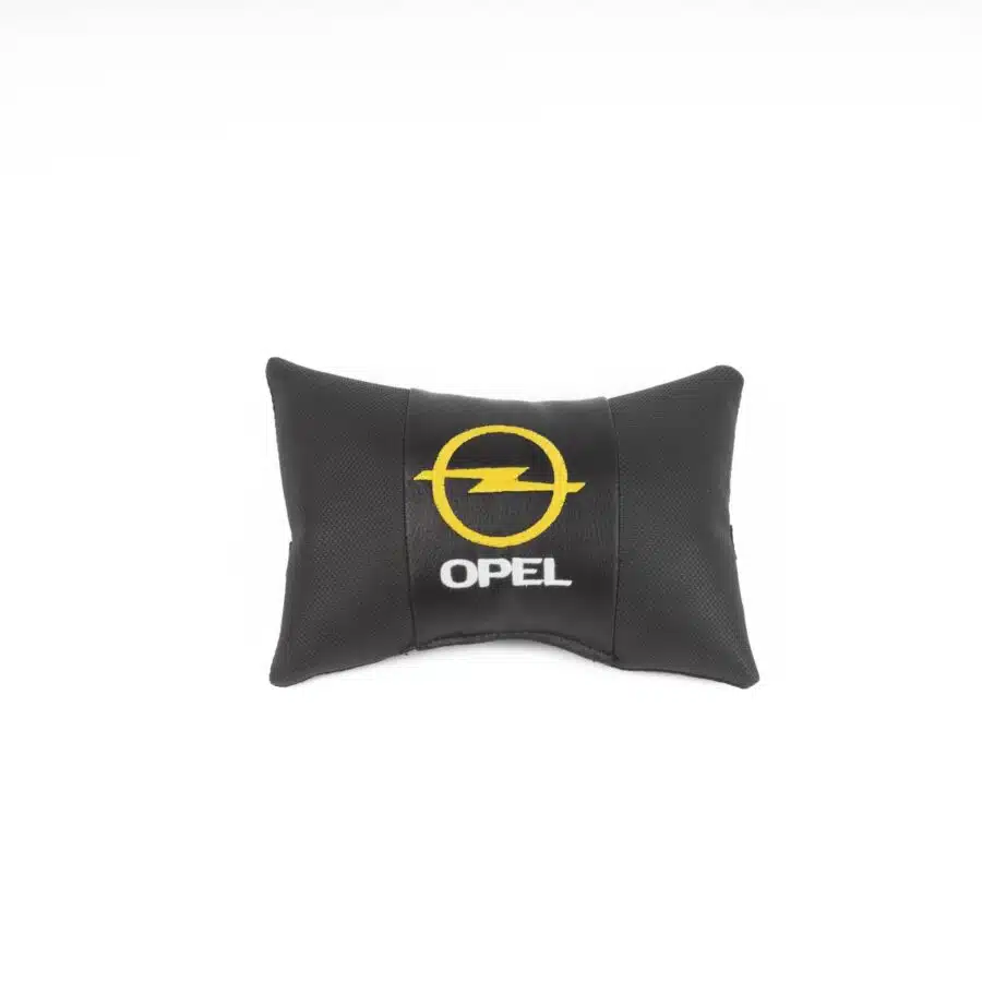 Siyah Deri Opel Logolu 2 Adet Oto Boyun Yastığı Boyun Yastığı budaolsun.com