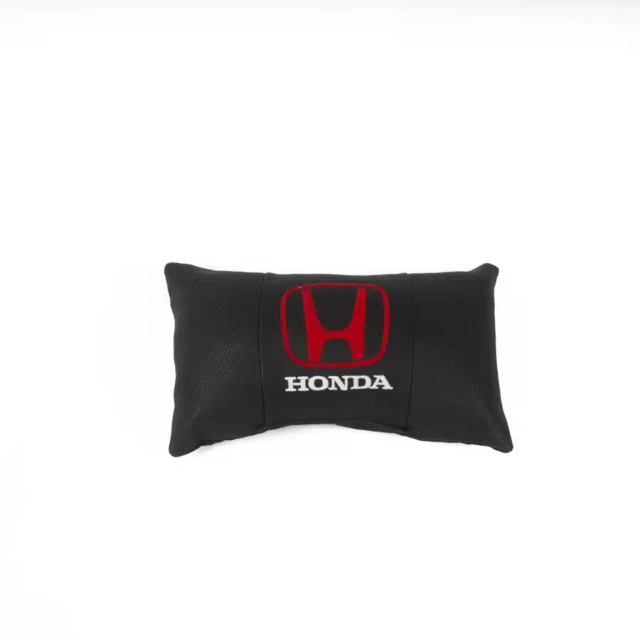 Siyah Deri Honda Logolu 2 Adet Oto Boyun Yastığı Boyun Yastığı budaolsun.com