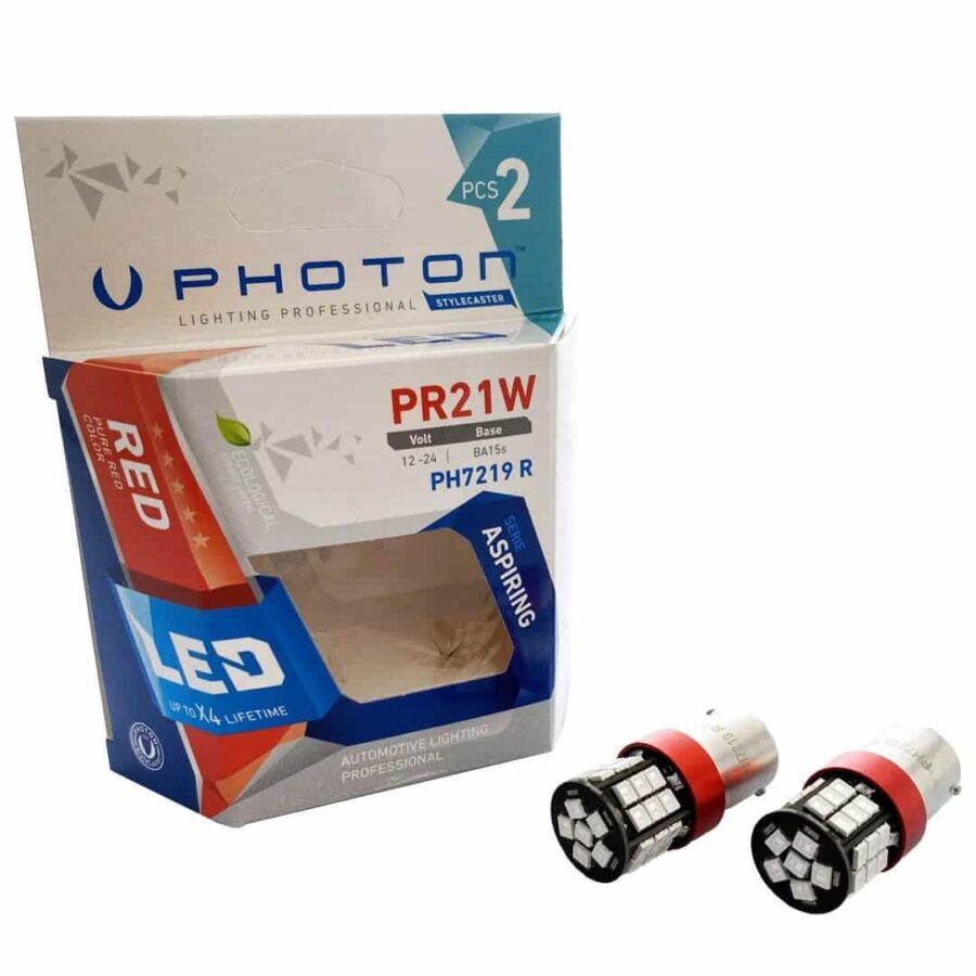 Photon P21W RED (Kırmızı) 93 PH7219 R LED Aydınlatma budaolsun.com