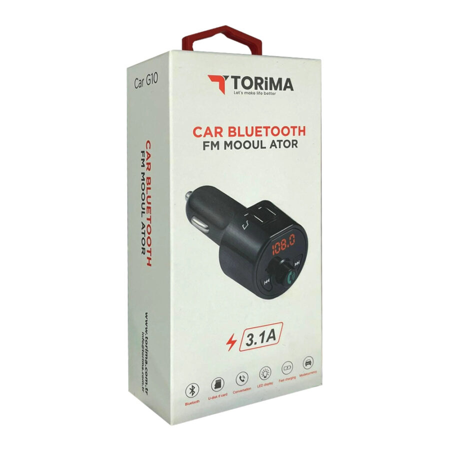 Torima G10 Bluetooth Fm Transmitter | 3.1A Araç Şarjı Çakmaklık Şarj Aleti budaolsun.com