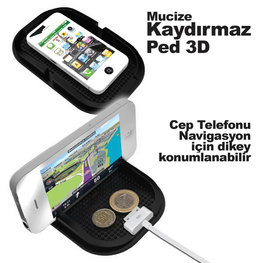 Automix Telefon Tutucu 3D Kaydırmaz Havuzlu Ped Kaydırmaz Ped budaolsun.com