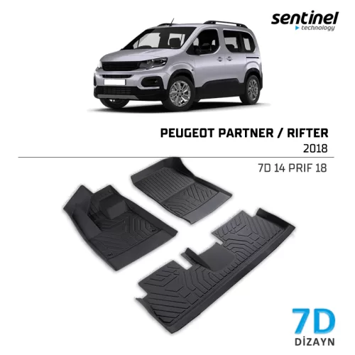 Sentinel PEUGEOT PARTNER RIFTER 2018+ / 7D Tam Uyumlu Havuzlu Paspas Tam Uyumlu Paspas (Sahler-Rizline-Lider) budaolsun.com